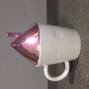 Imm house coffee mug with ceramic metallic lid.
